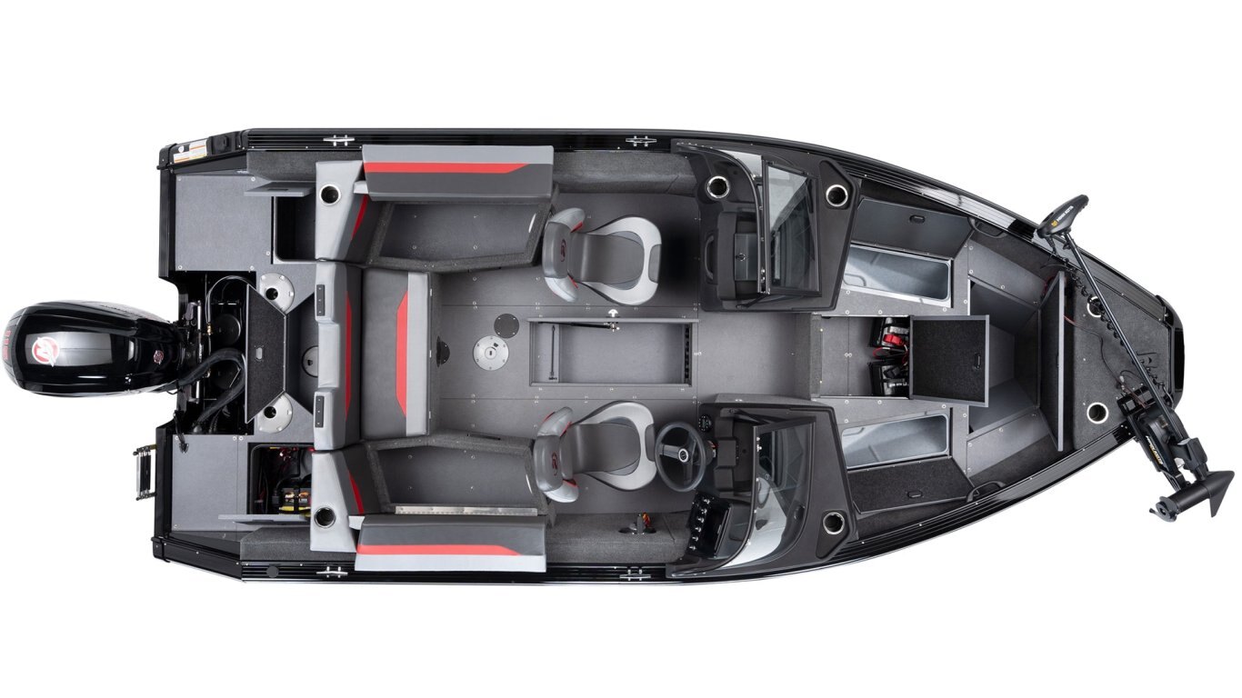 2025 Princecraft Sport 175 Anthracite grey (red accent)