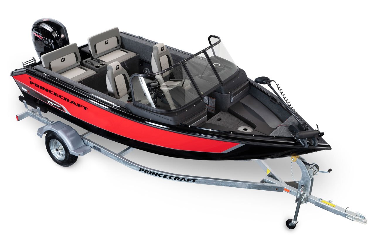 2025 Princecraft Sport 175 MAX Octane red and black