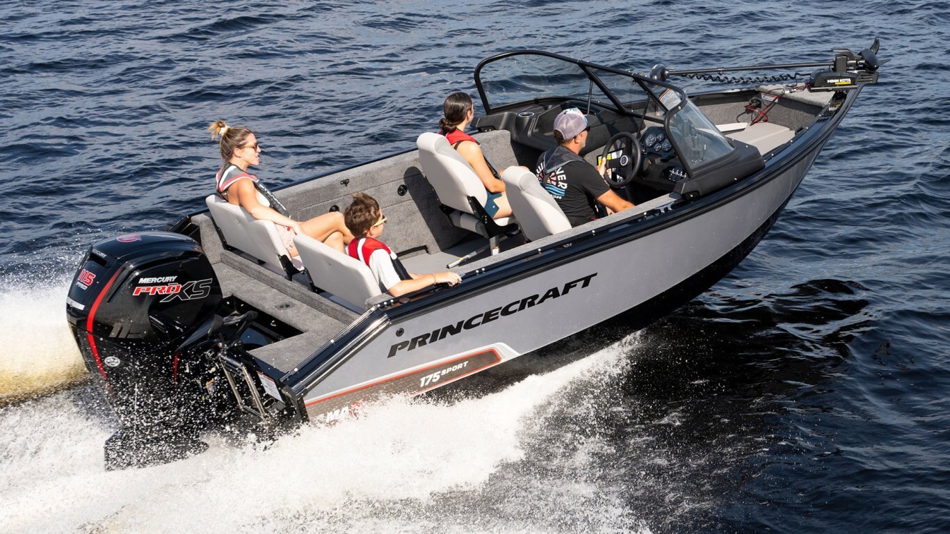 2025 Princecraft Sport 175 MAX Octane red and black