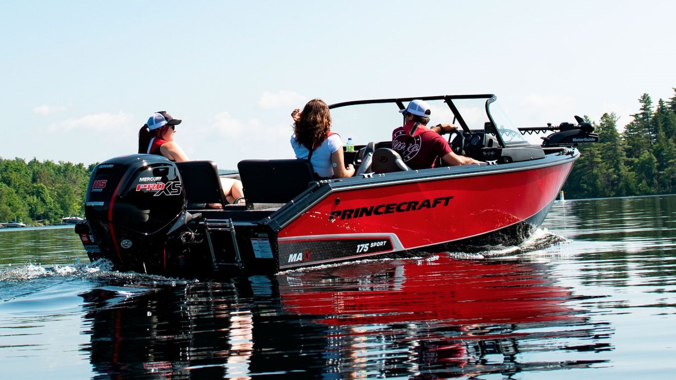 2025 Princecraft Sport 175 MAX Octane red and black