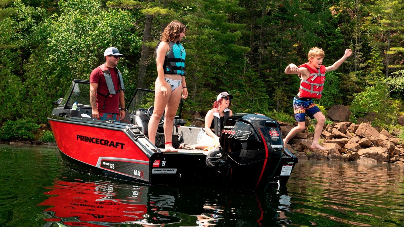 2025 Princecraft Sport 175 MAX Octane red and black