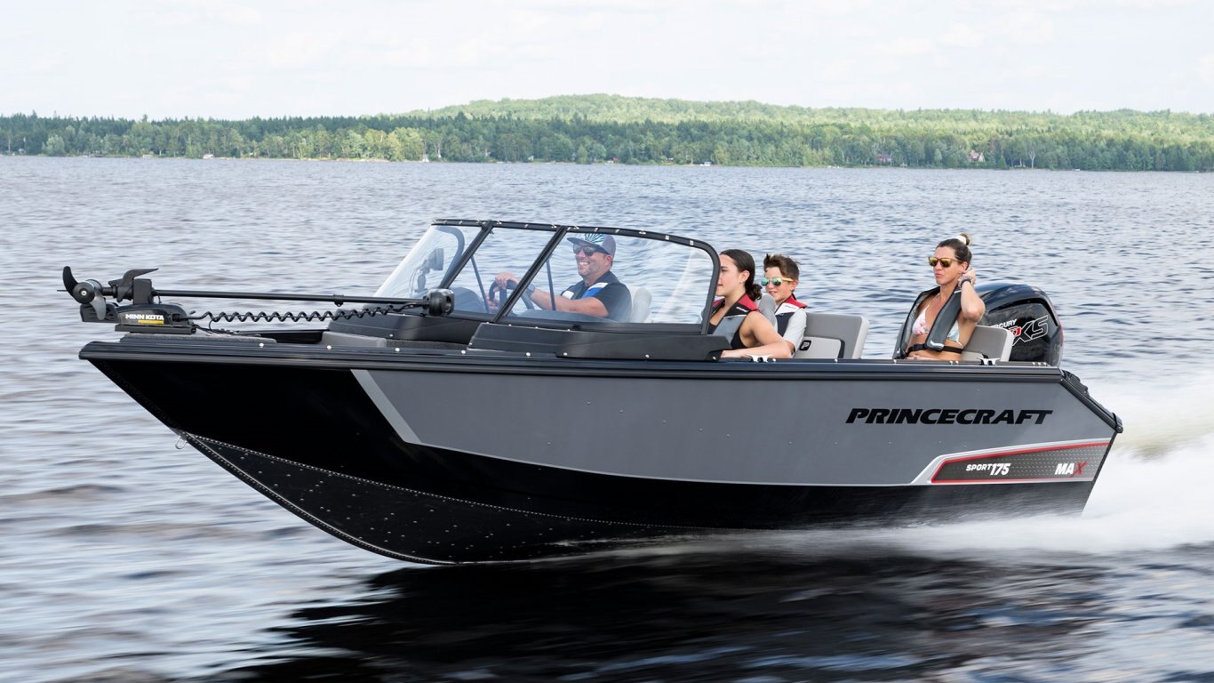 2025 Princecraft Sport 175 MAX Phantom grey and black