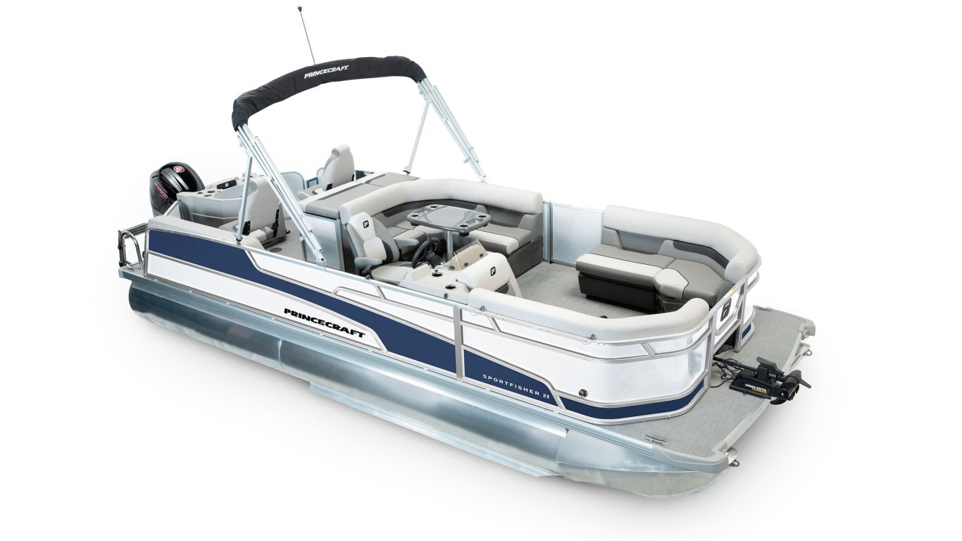 2025 Princecraft Sportfisher 23 2RS Pearl grey Nautical Blue Edition