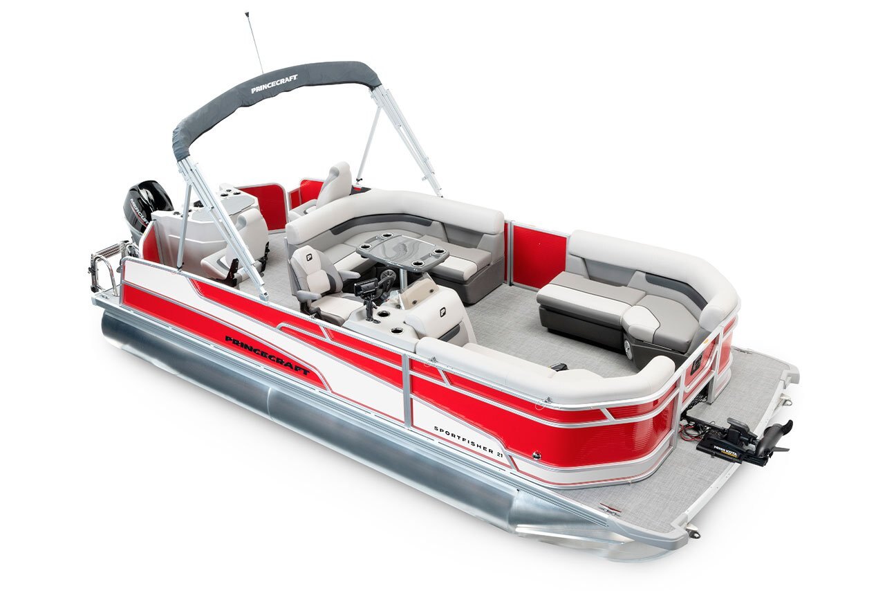 2025 Princecraft Sportfisher 21 2RS Ruby red Onyx White Edition