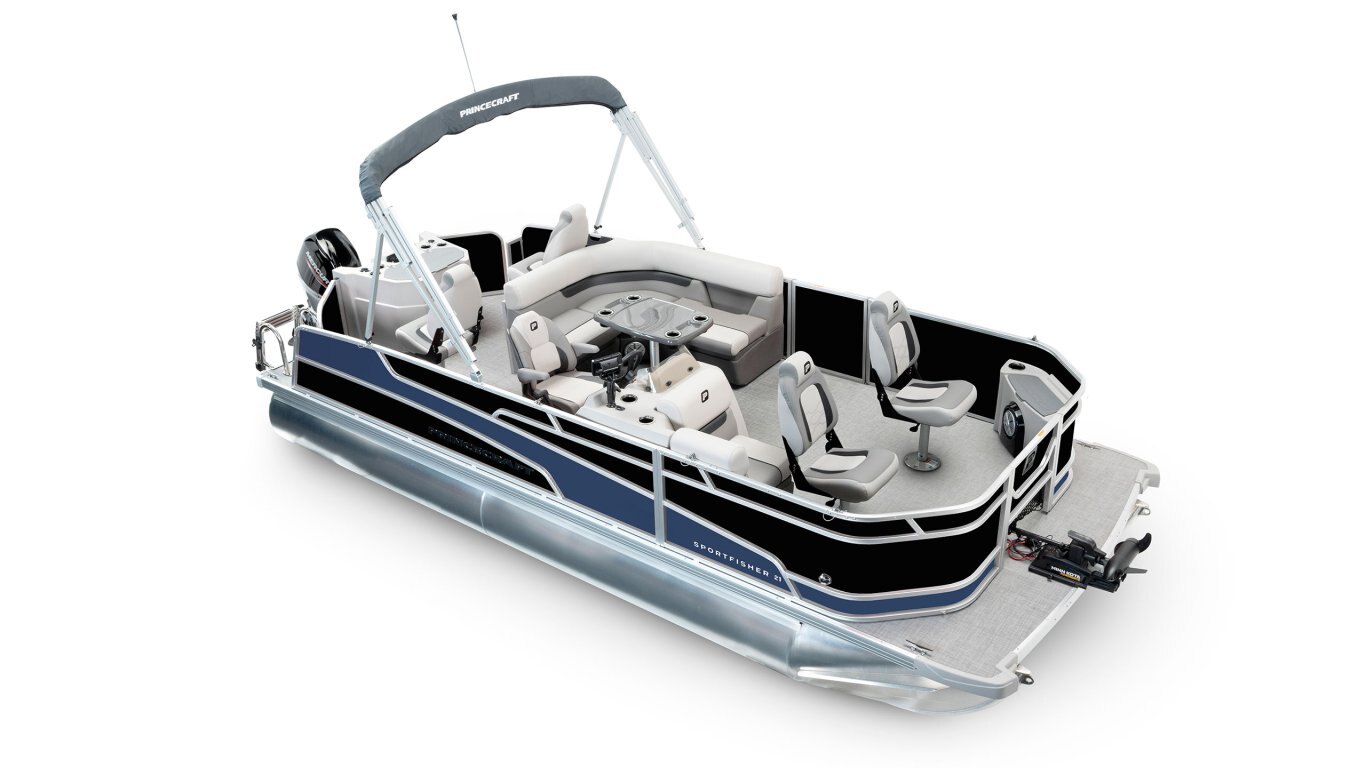 2025 Princecraft Sportfisher 21 4S Black Nautical Blue Edition