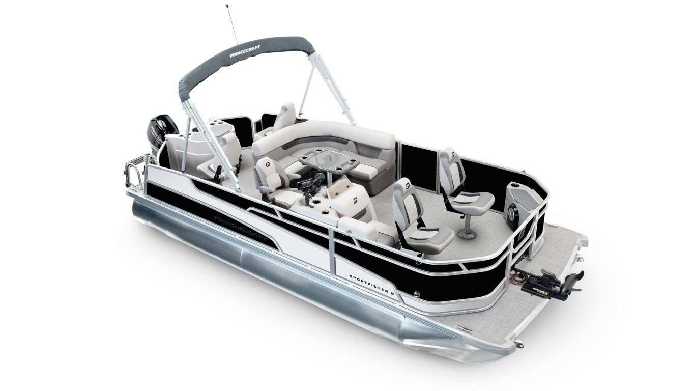 2025 Princecraft Sportfisher 21 4S Black Onyx White Edition