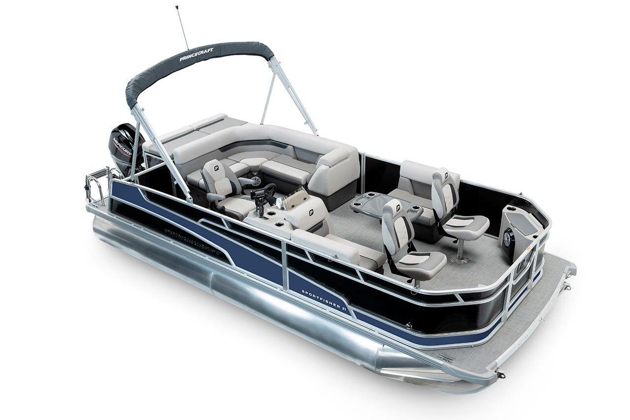 2025 Princecraft Sportfisher 21 2S Black Nautical Blue Edition