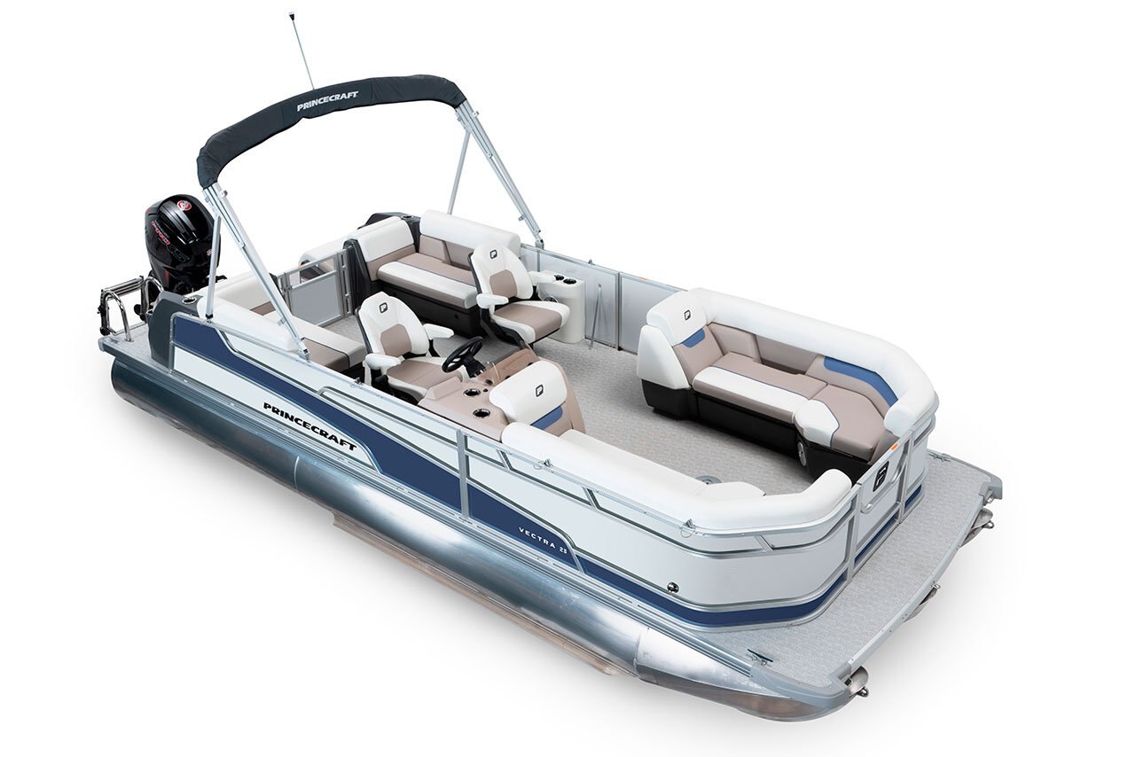 2025 Princecraft Vectra 23 XT Pearl grey Nautical Blue Edition