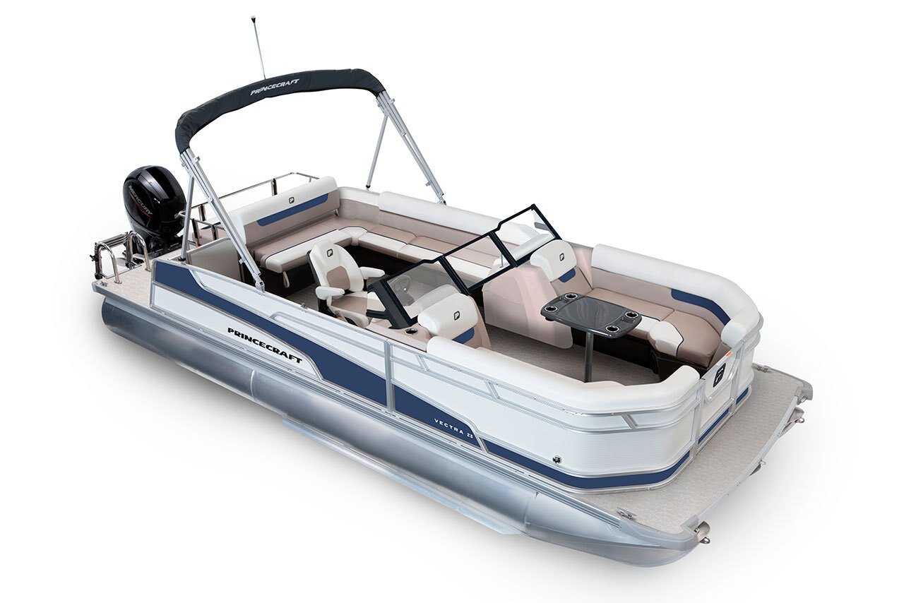 2025 Princecraft Vectra 23 WRL Pearl grey Nautical Blue Edition