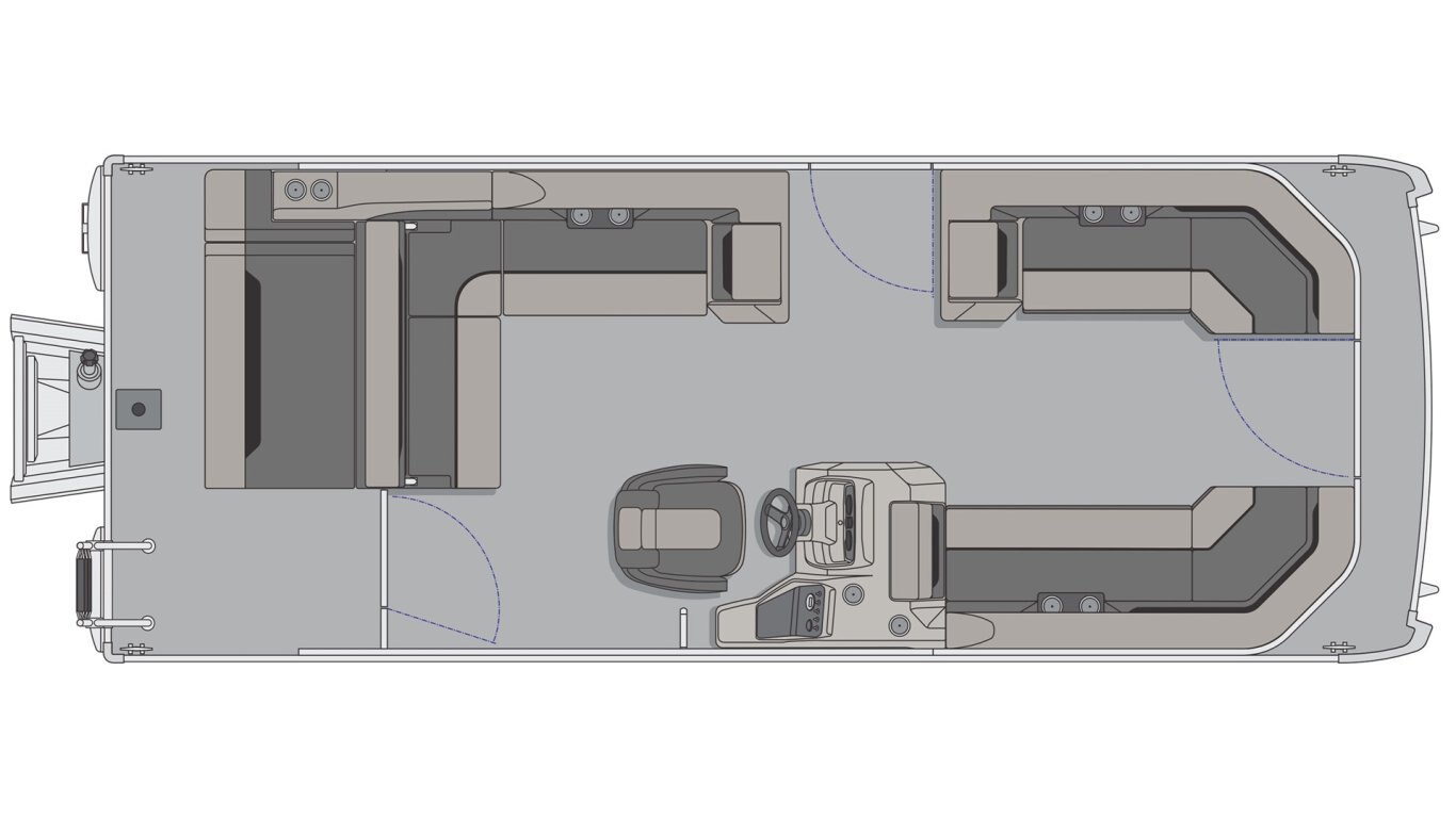 2025 Princecraft Vectra 23 RL Ruby red Nautical Blue Edition