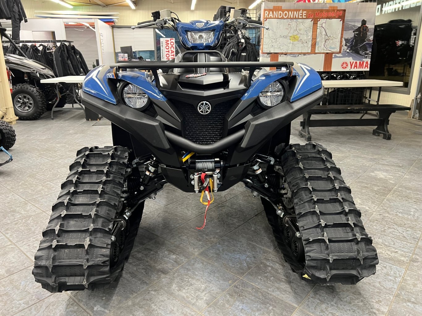 VTT Yamaha Grizzly 700 EPS SE 2025 Bleu & Noir avec Treuil, Jantes & Chenilles Camso X4S