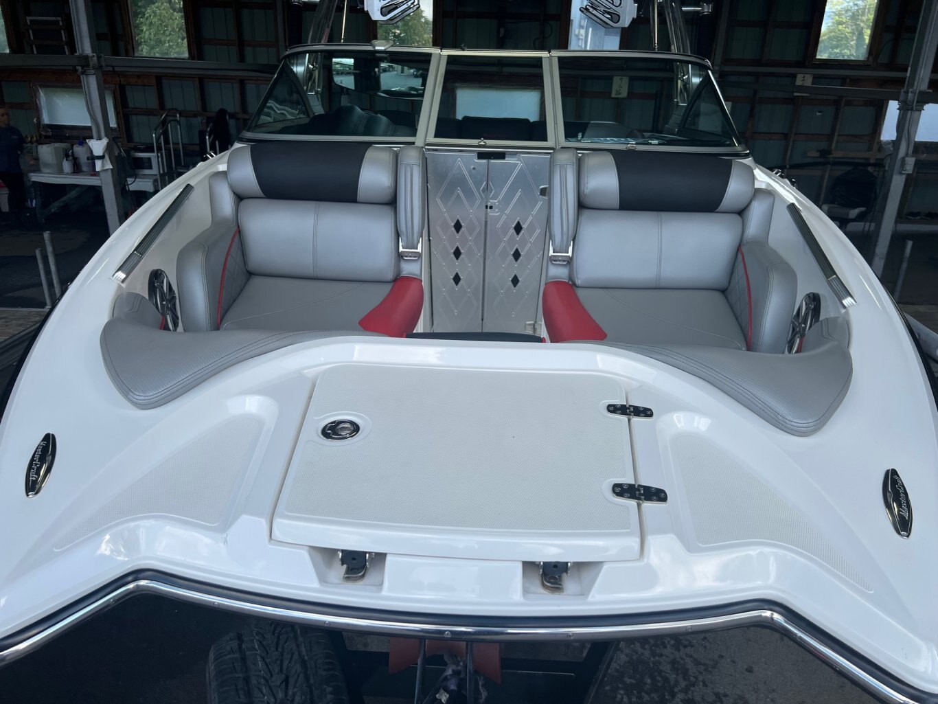 Bateau Mastercraft X35 2013 Rouge Moteur Ilmor 6.2 450heures, Surf Tabs Gen2, Remorque, Complètement Équipé!