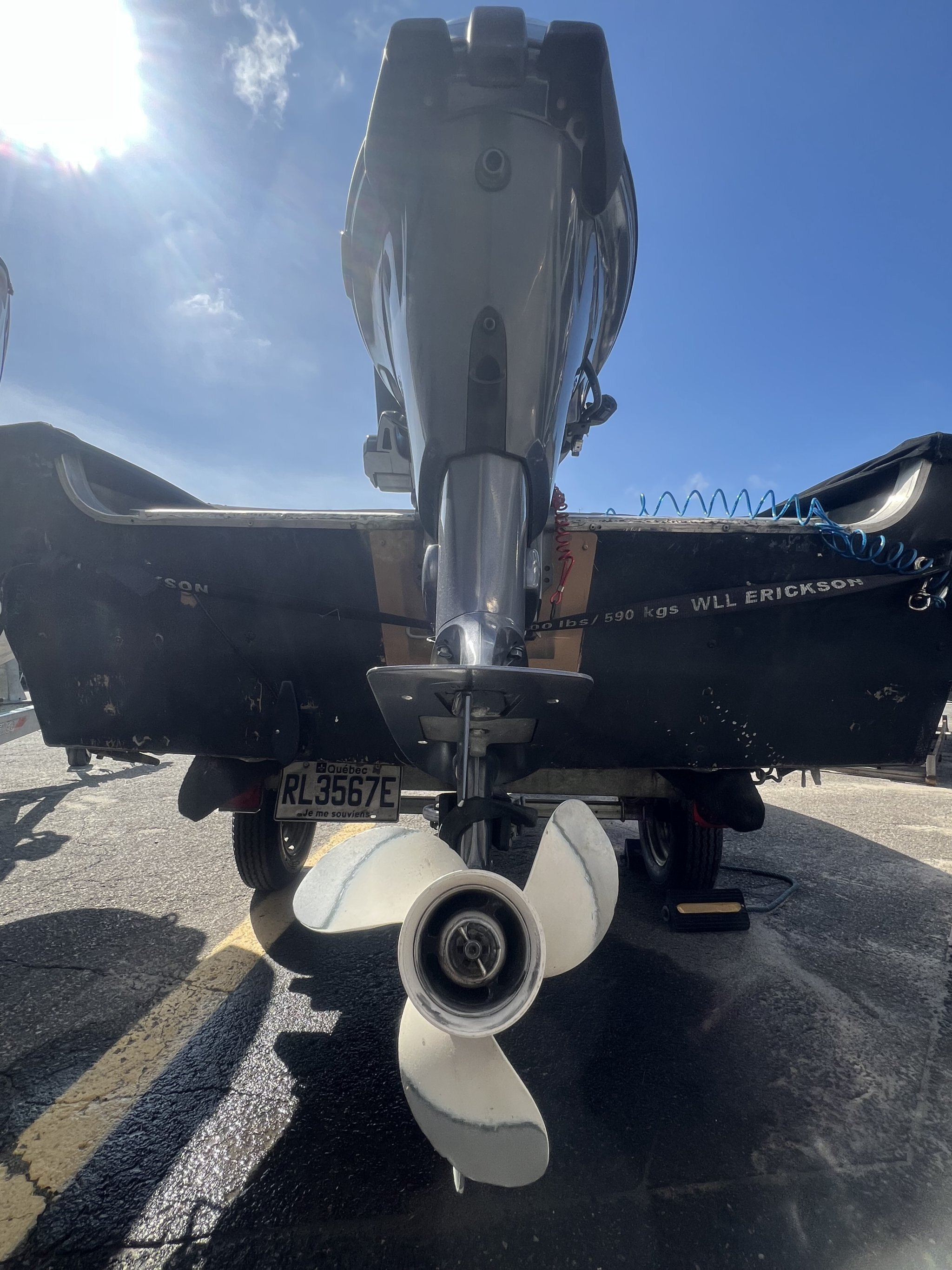 Moteur Hors Bord Yamaha F20 Gris 20hp 4 Temps en très bon état, F20MSHG!