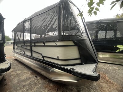 Ponton Princecraft Vectra 21L-SS 2027 Blanc sur Tan, Moteur Mercury 60hp, Toit Campeur, Sonar, Table, Système de sons et +!