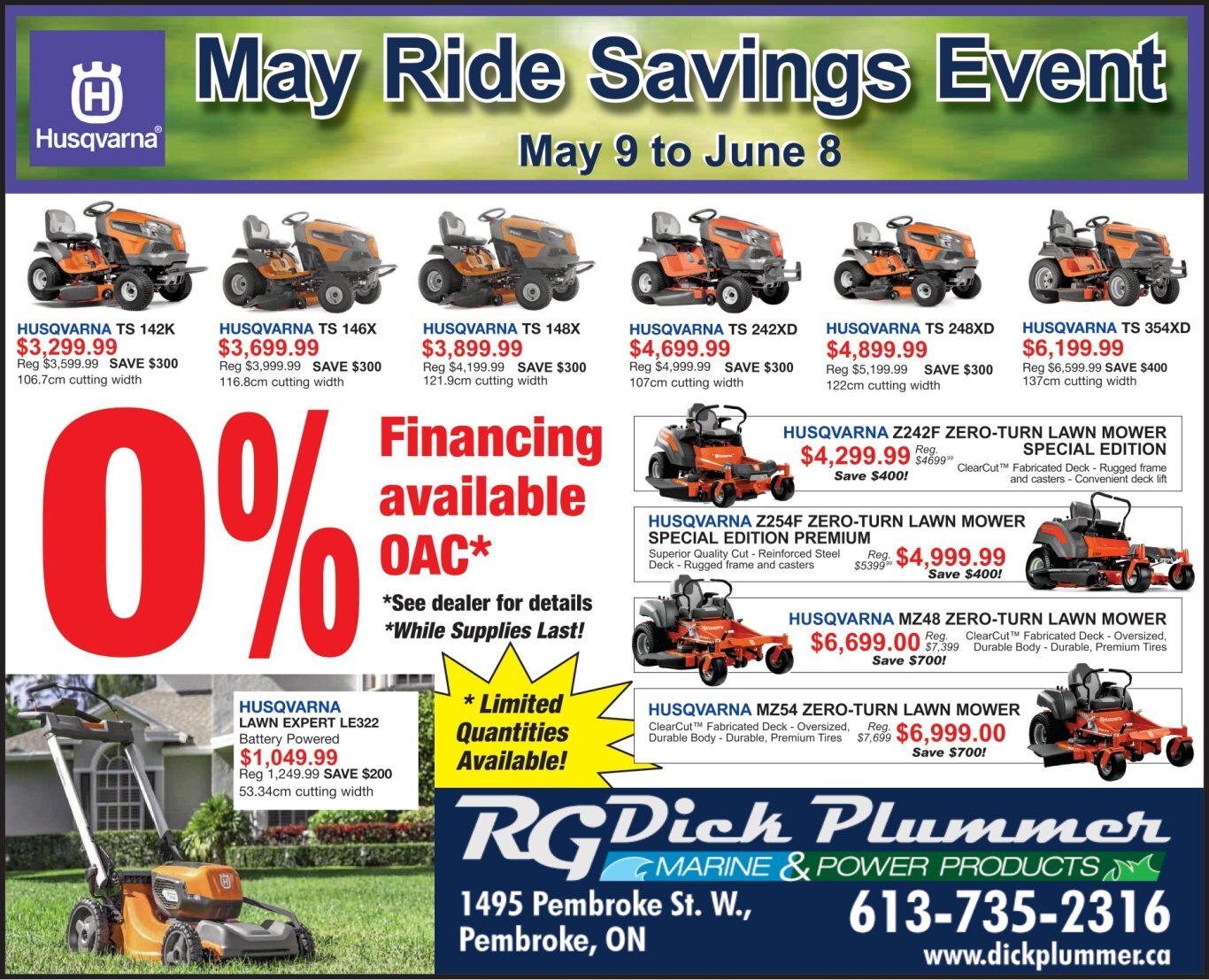 May Ride Savings Event