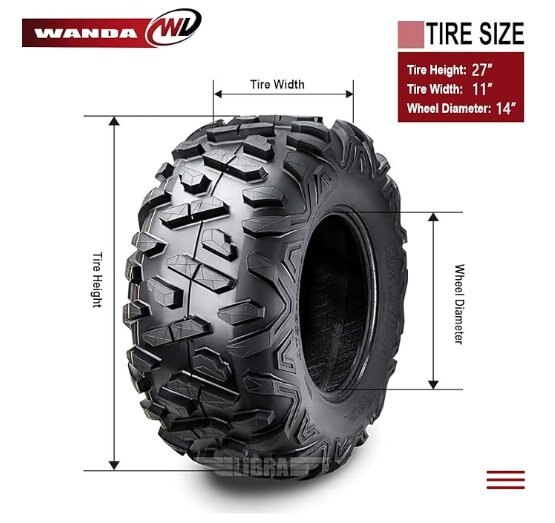 Set of 4 (FOUR) 25" Wanda P350 Tires