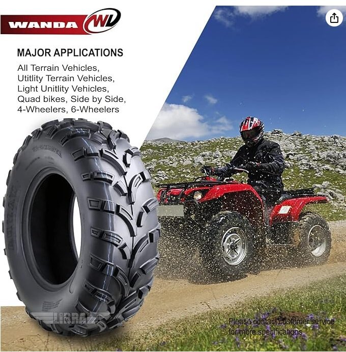 Set of 4 (FOUR) 25" Wanda P373 Tires