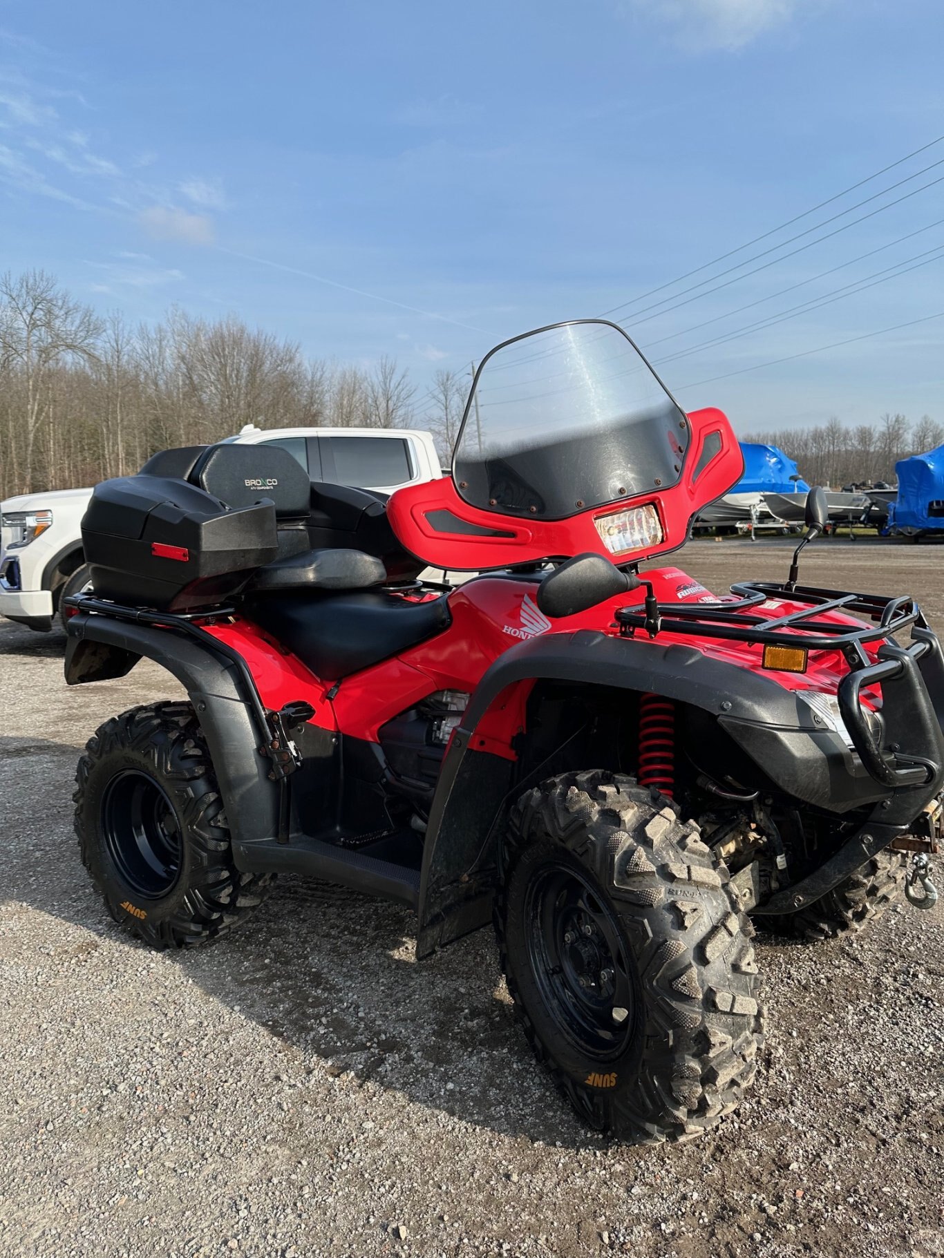 2025 Honda Rancher TRX420 Hero Red