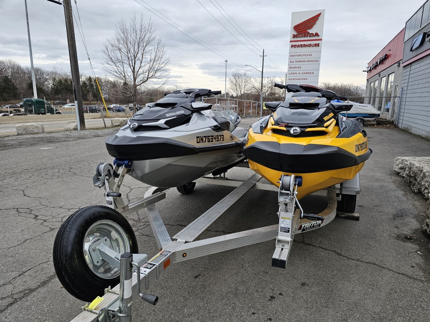 2021 Sea Doo GTX Limited 300, RXT X 300, and Triton Trailer