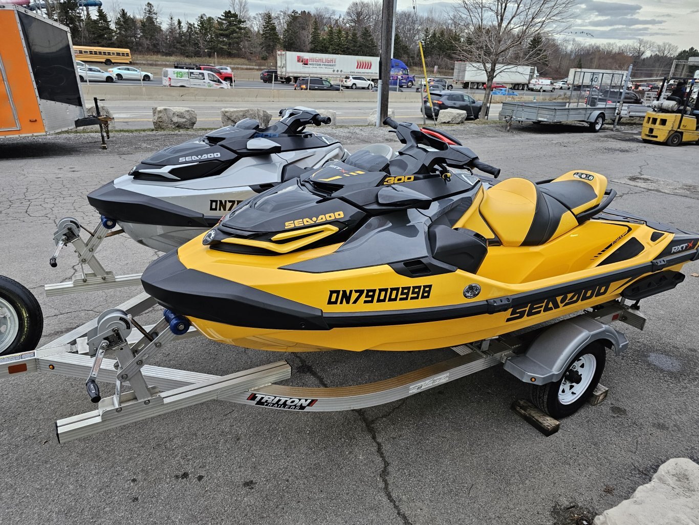 2021 Sea Doo GTX Limited 300, RXT X 300, and Triton Trailer