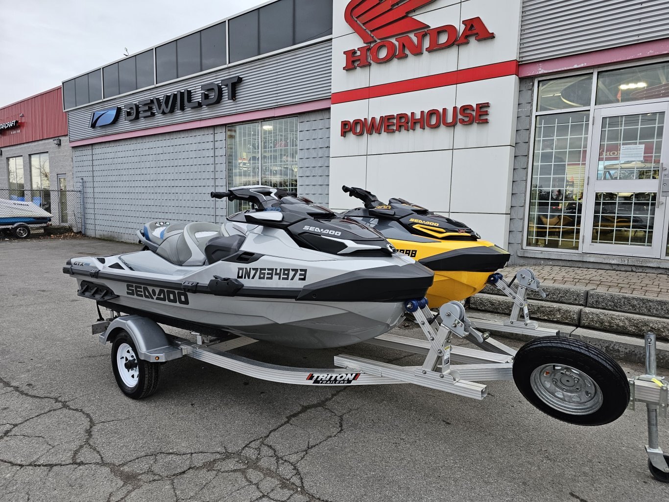 2021 Sea-Doo GTX Limited 300, RXT-X 300, and Triton Trailer