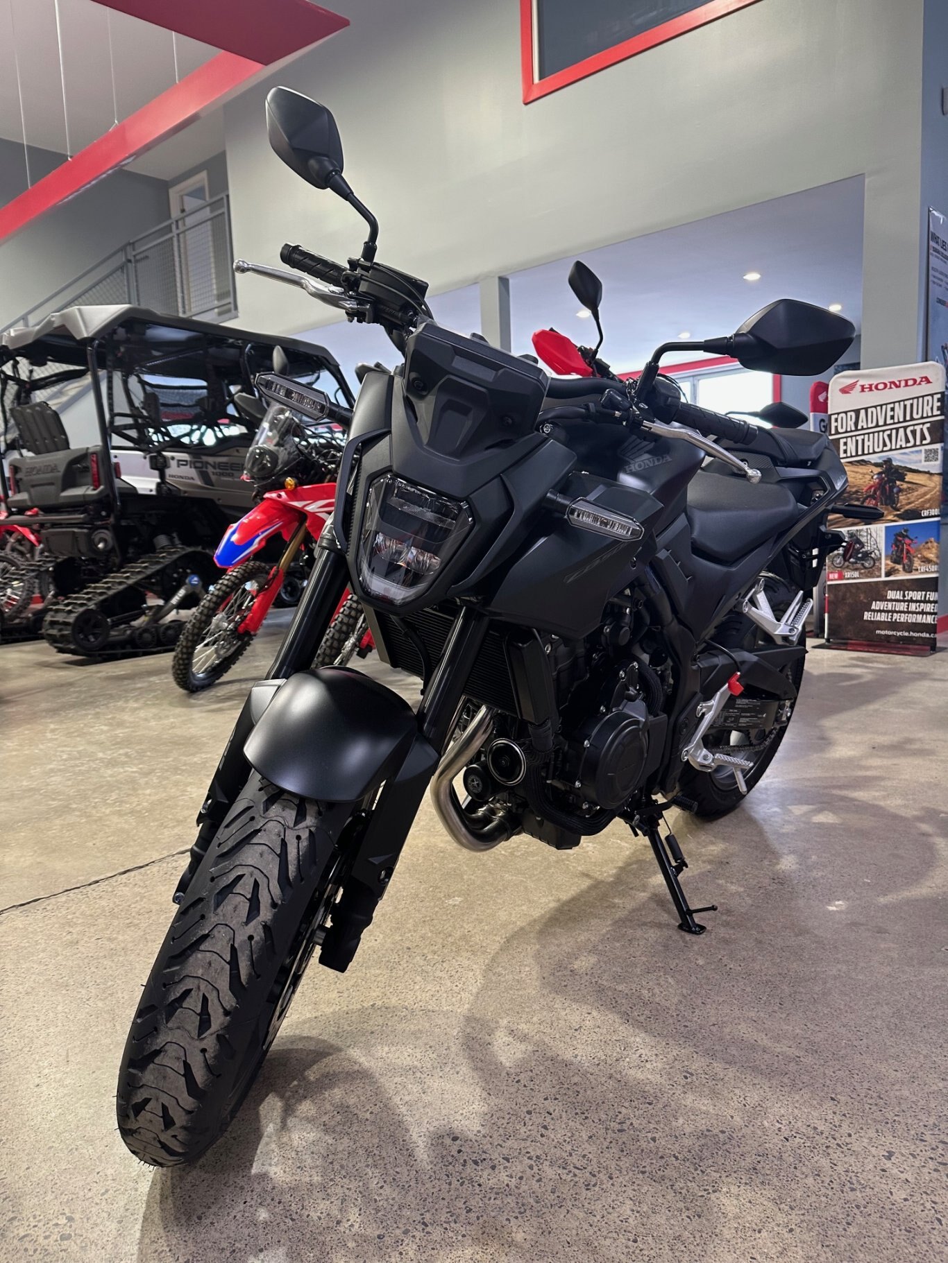 2025 Honda CB500F Mat Gunpowder Black Metallic