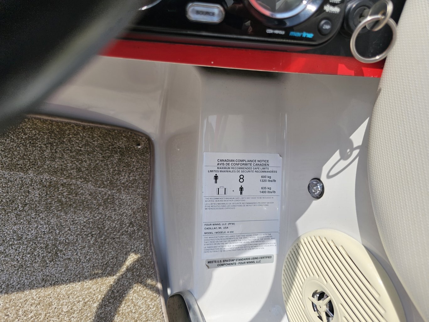 2012 Four Winns H200 SS 347 Hours