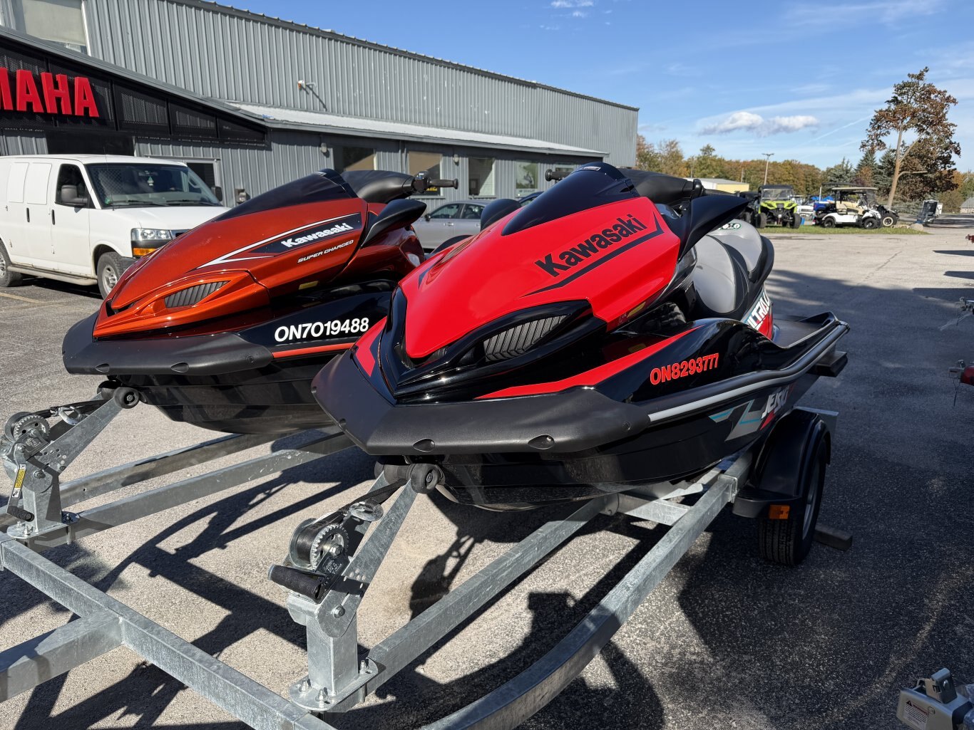 2022 KAWASAKI JETSKI ULTRA LX 160 W/32HRS & 2018 KAWASAKI JETSKI ULTRA 310X SPECIAL EDITON W/82 HRS & DOUBLE GALVANIZED TRAILER