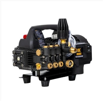 BE Power 1,500 PSI - 1.6 GPM Electric Pressure Washer with Powerease Motor and Triplex Pump