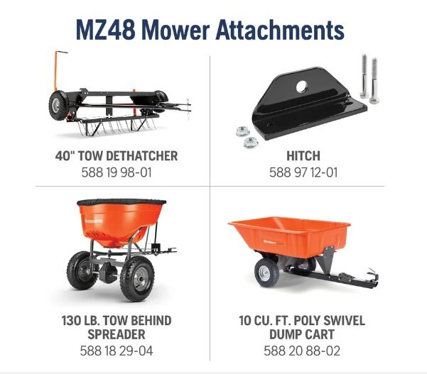 2023 HUSQVARNA MZ48 Zero Turn Riding Lawn Mower