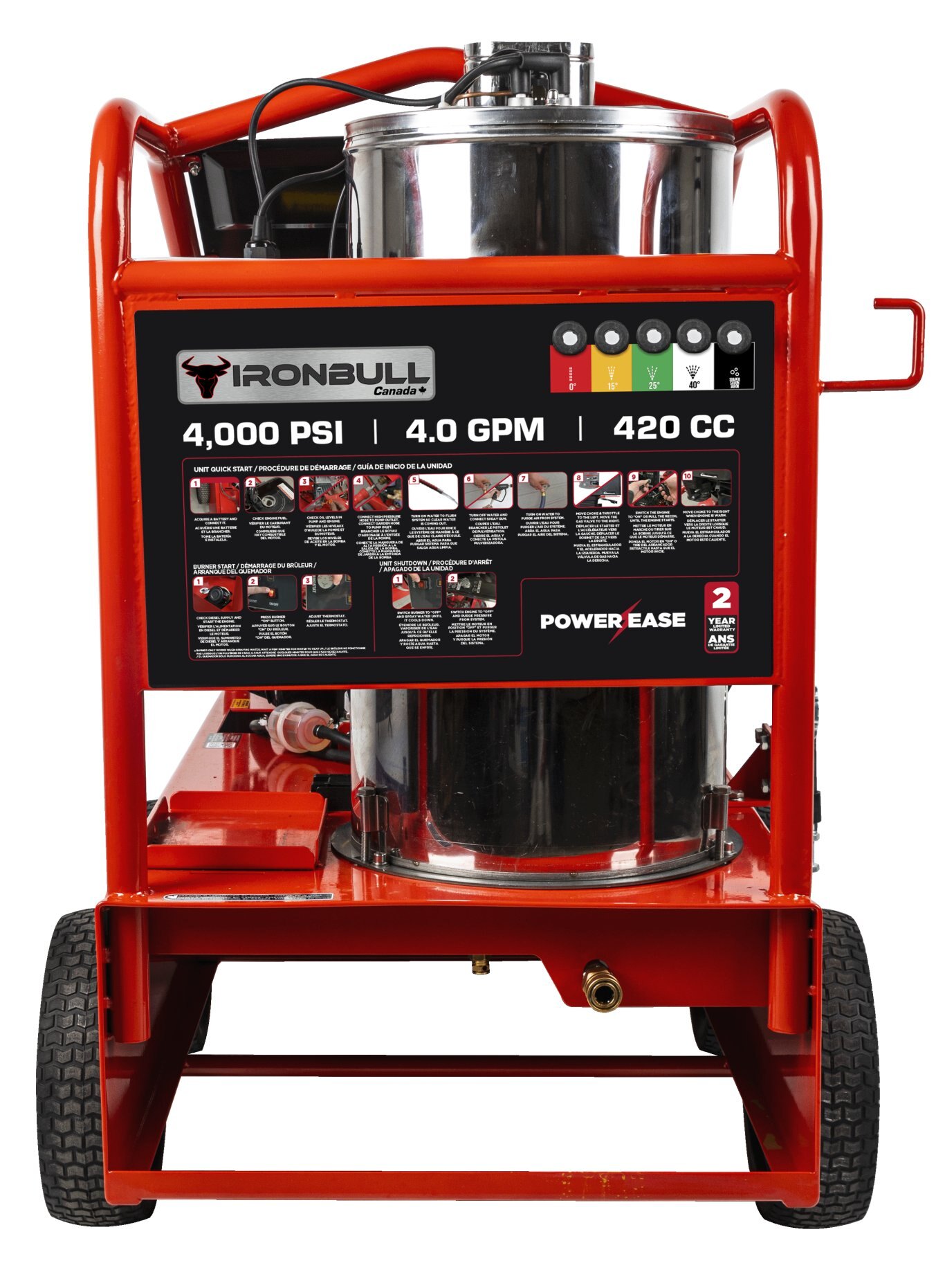 2024 IRONBULL 4000 PSI Hot Water Pressure Washer