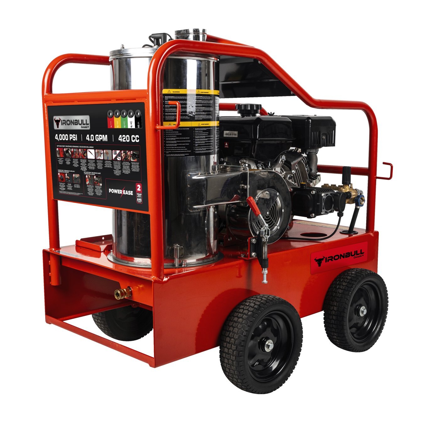 2024 IRONBULL 4000 PSI Hot Water Pressure Washer