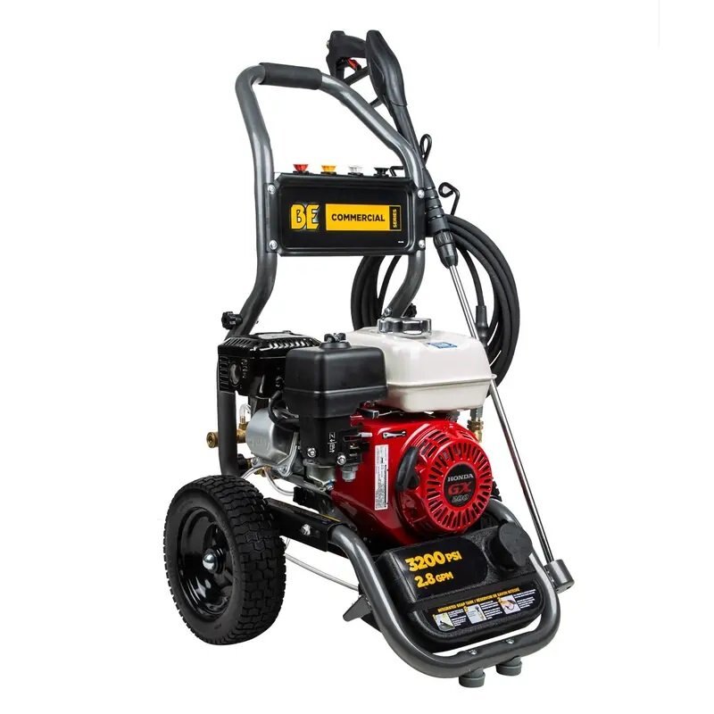 BE Power 3,200 PSI 2.8 GPM Gas Pressure Washer with Honda GX200 Engine and AR Triplex Pump