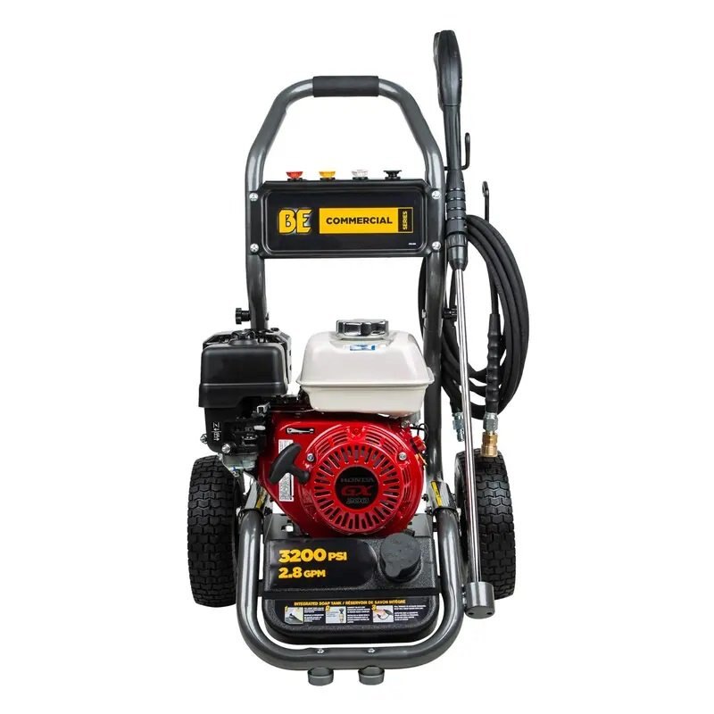 BE Power 3,200 PSI 2.8 GPM Gas Pressure Washer with Honda GX200 Engine and AR Triplex Pump