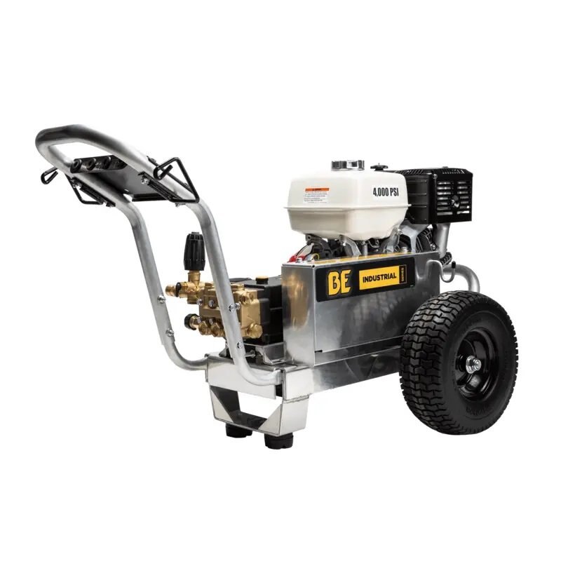 BE Power 4,000 PSI 4.0 GPM Gas Pressure Washer with Honda GX390 Engine and General Triplex Pump