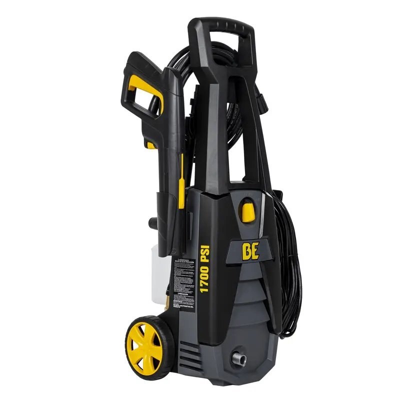 BE Power 1,700 PSI 1.7 GPM Electric Pressure Washer with Powerease Motor and AR Axial Pump