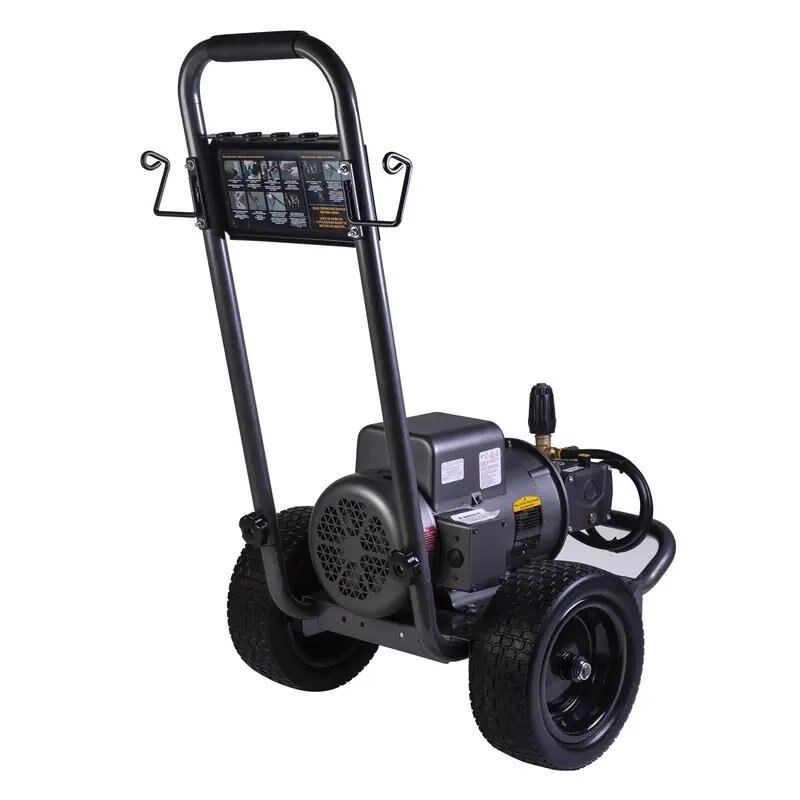 BE Power 2,000 PSI 3.5 GPM Electric Pressure Washer with Baldor Motor and General Triplex Pump