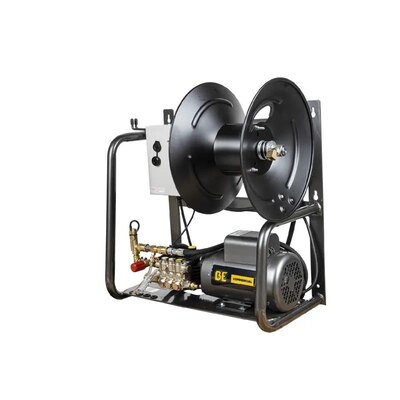 BE Power 1,500 PSI - 2.0 GPM Wall Mount Electric Pressure Washer with a Baldor Motor and General Triplex Pump