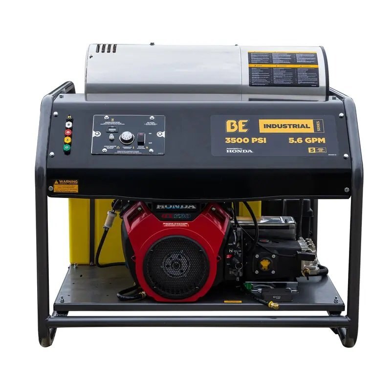 BE Power 3,500 PSI 5.6 GPM Hot Water Pressure Washer Honda GX690 Engine and General Triplex Pump