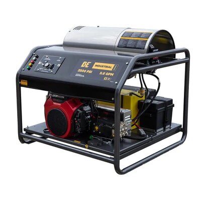 BE Power 3,500 PSI - 5.6 GPM Hot Water Pressure Washer Honda GX690 Engine and General Triplex Pump