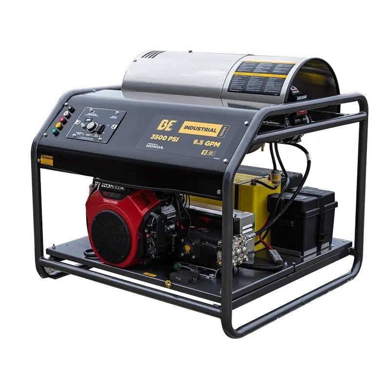 BE Power 3,500 PSI 8.5 GPM Hot Water Pressure Washer Honda GX690 Engine and AR Triplex Pump