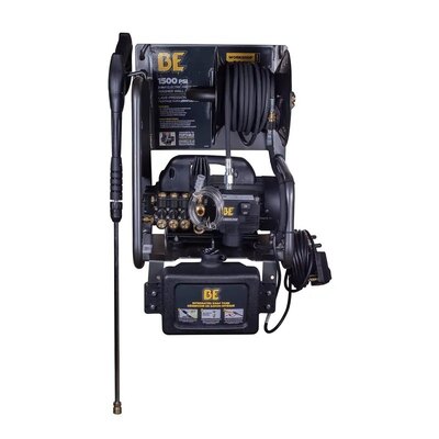 BE Power 1,500 PSI - 1.6 GPM Electric Pressure Washer with Powerease Motor and Triplex Pump