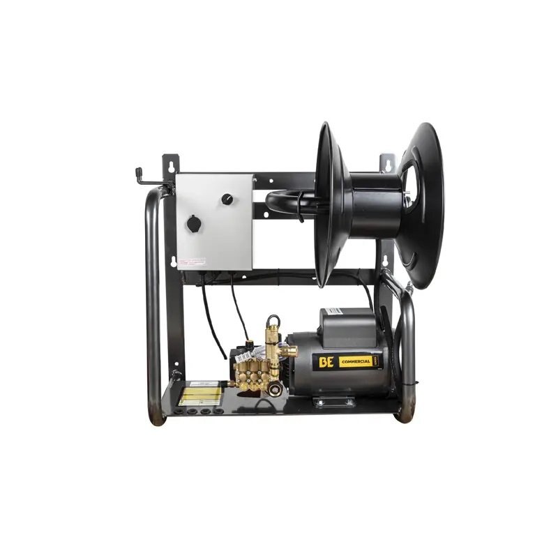 BE Power 1,500 PSI 2.0 GPM Wall Mount Electric Pressure Washer with a Baldor Motor and AR Triplex Pump