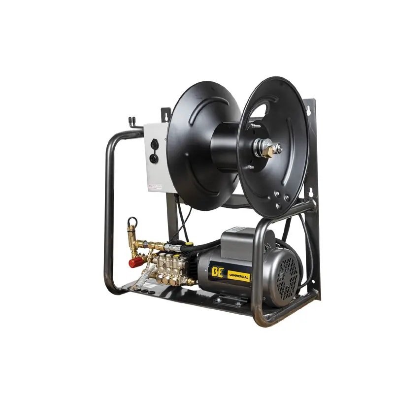 BE Power 1,500 PSI 2.0 GPM Wall Mount Electric Pressure Washer with a Baldor Motor and General Triplex Pump