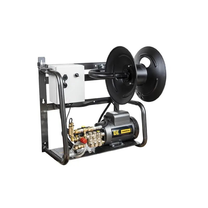 BE Power 1,500 PSI 2.0 GPM Wall Mount Electric Pressure Washer with a Baldor Motor and General Triplex Pump