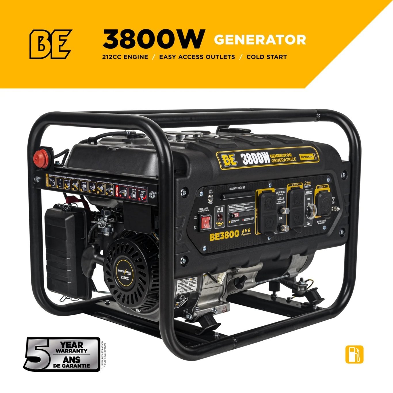 BE Power 3,800 Watt Generator