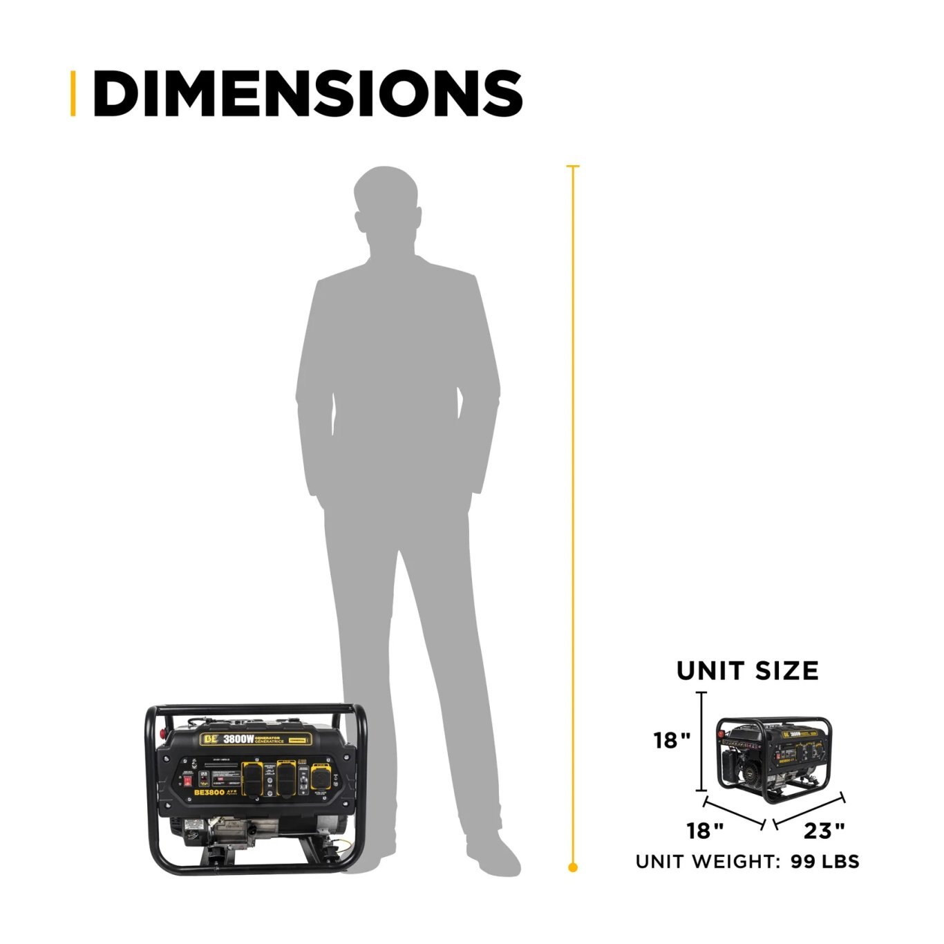 BE Power 3,800 Watt Generator