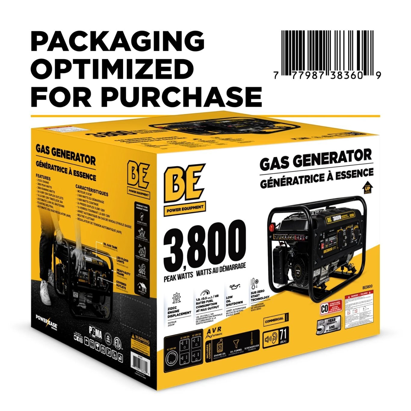 BE Power 3,800 Watt Generator