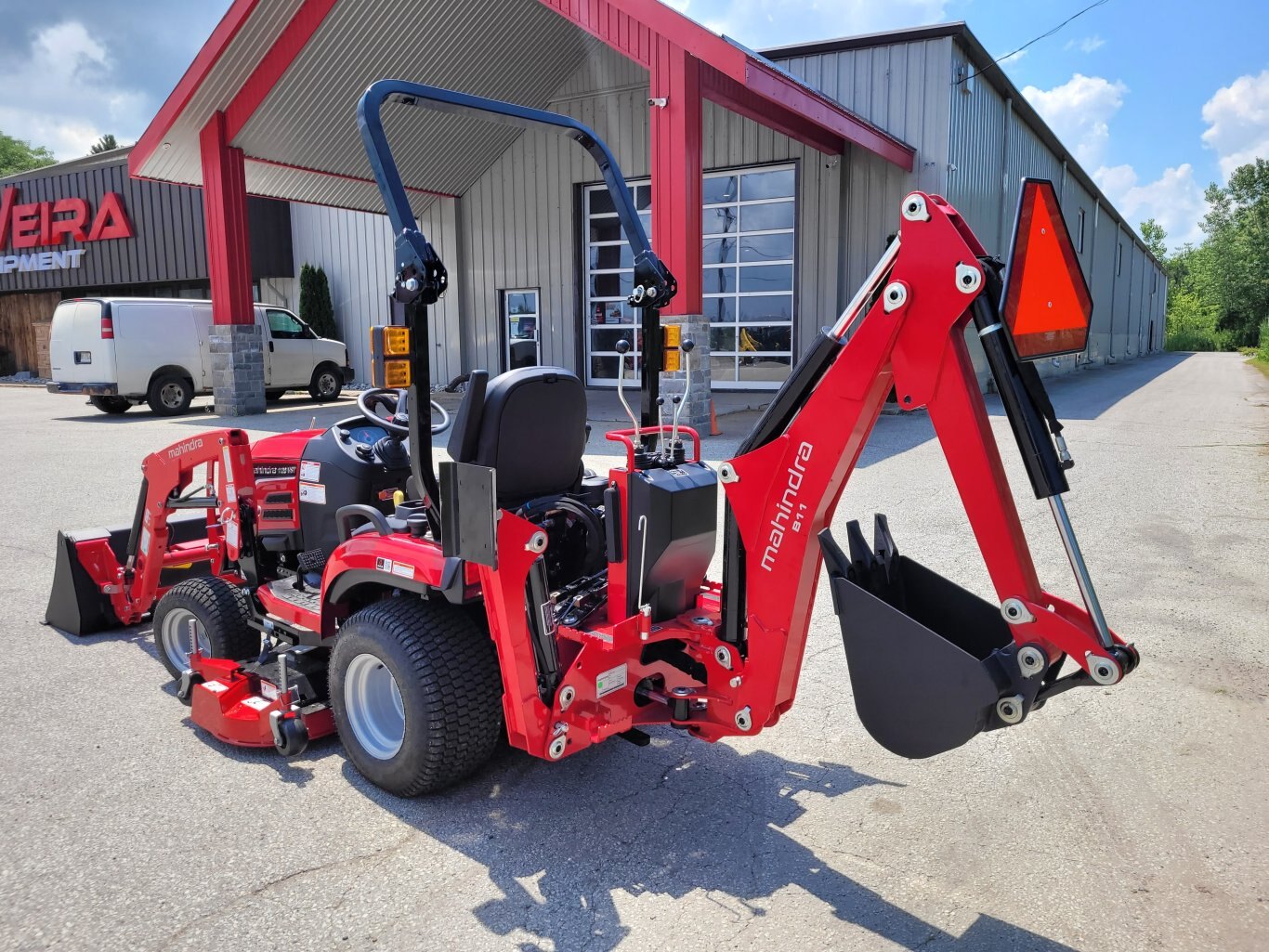 2025 Mahindra 1120 HST 20hp w/Loader, Backhoe, Mower Deck