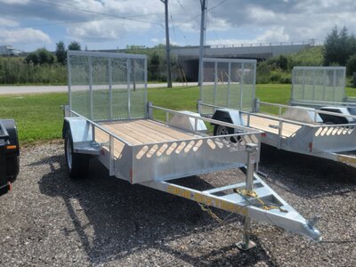 5 X 10 Single Axle Open Rail Utility Trailer